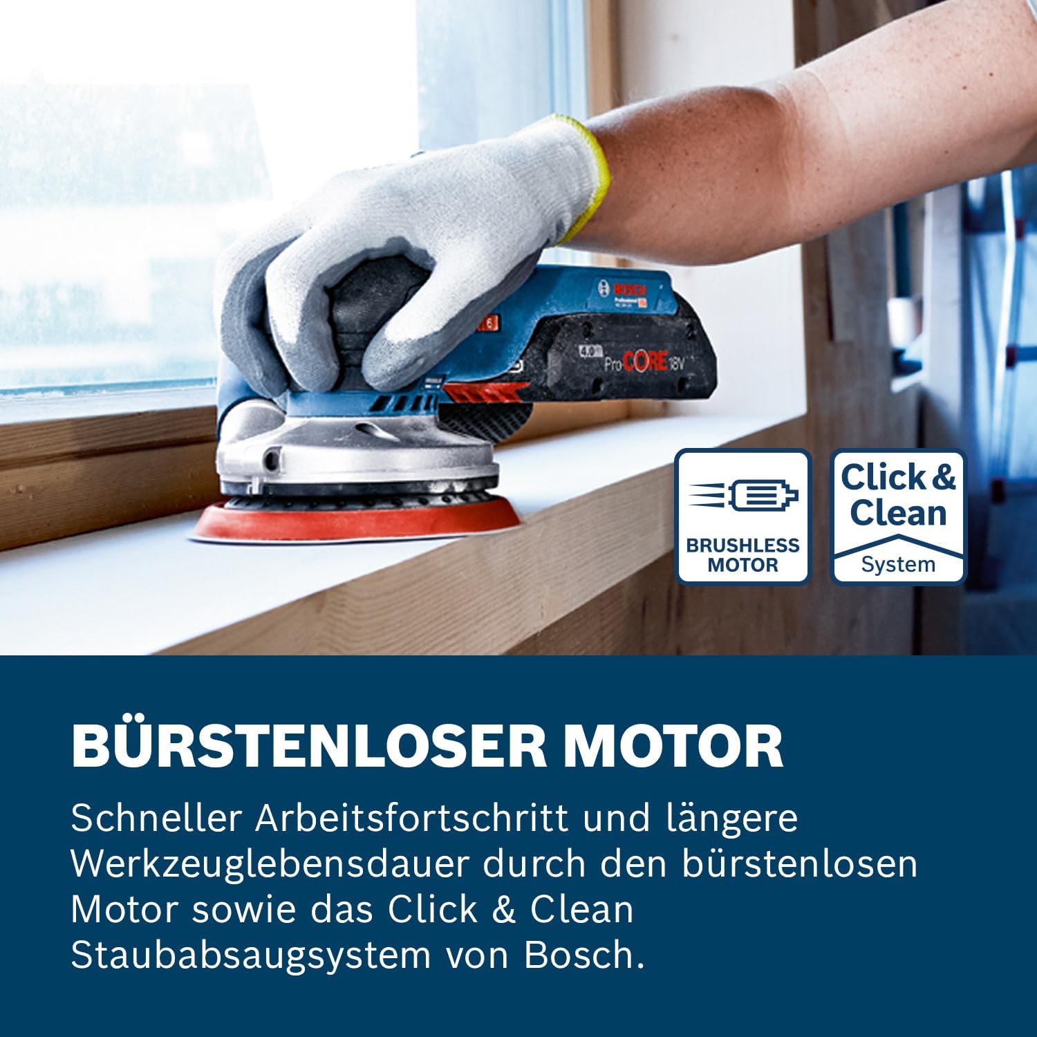 Flexibles Arbeiten ohne Kabel Flexibles Arbeiten ohne Kabel mit dem Bosch GEX 18V-125
