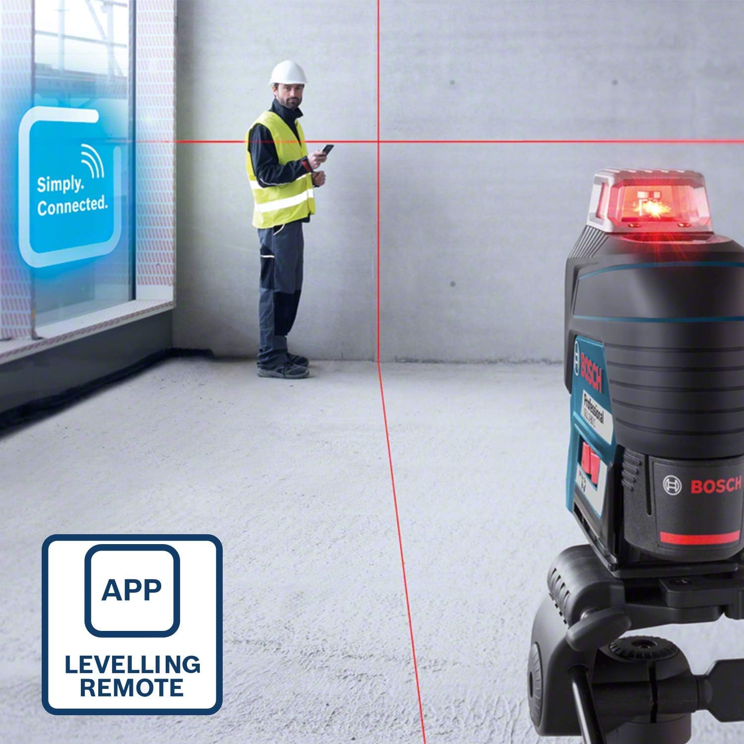 Bosch Levelling Remote App für den GLL 3-80 C Bluetooth Steuerung des Bosch GLL 3-80 C per App