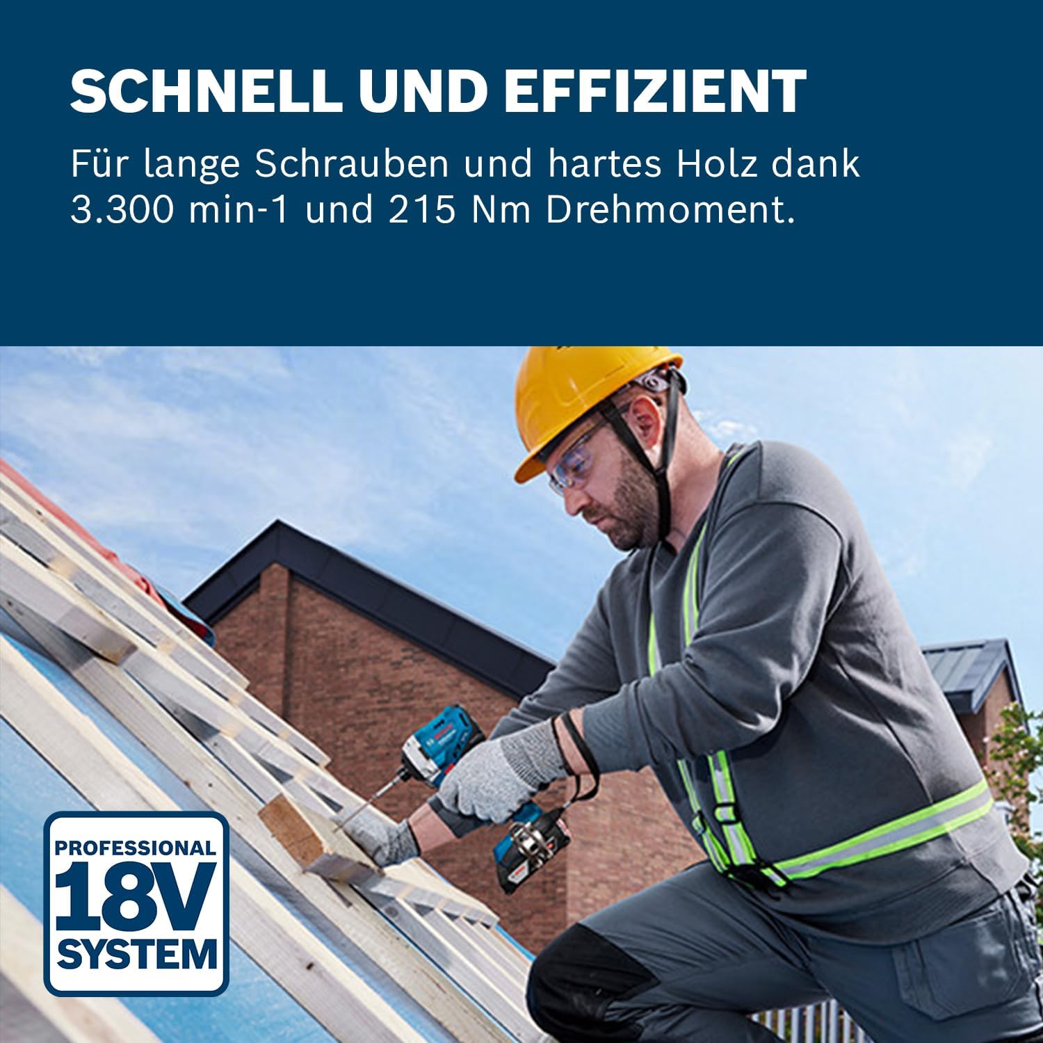 FAQ zum Bosch GDR 18V-215 Drehschlagschrauber Bosch GDR 18V-215 Drehschlagschrauber im praktischen Einsatz