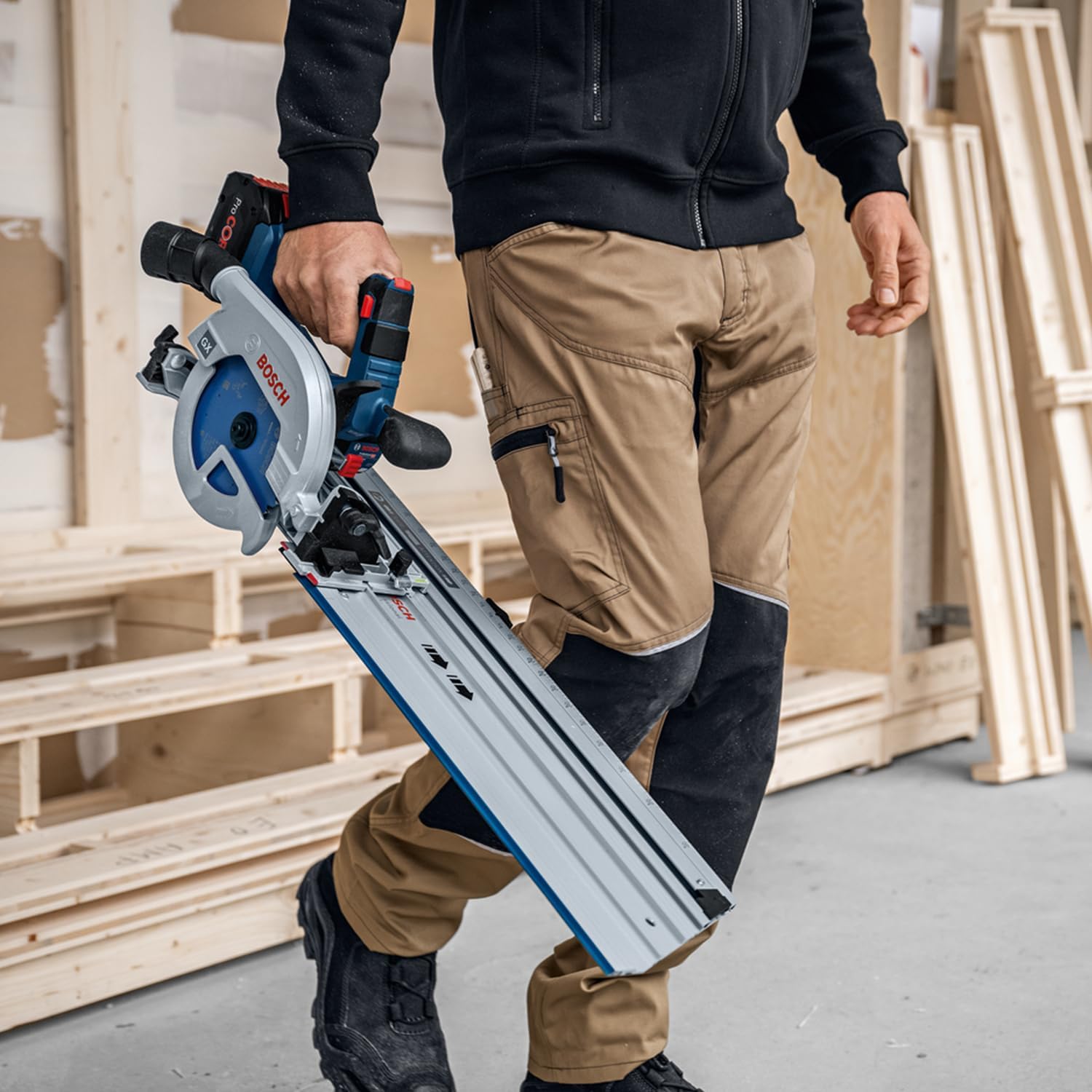 Neigungsschnitte bis 50 Grad mit der Bosch GKS 18V-57-2 GX