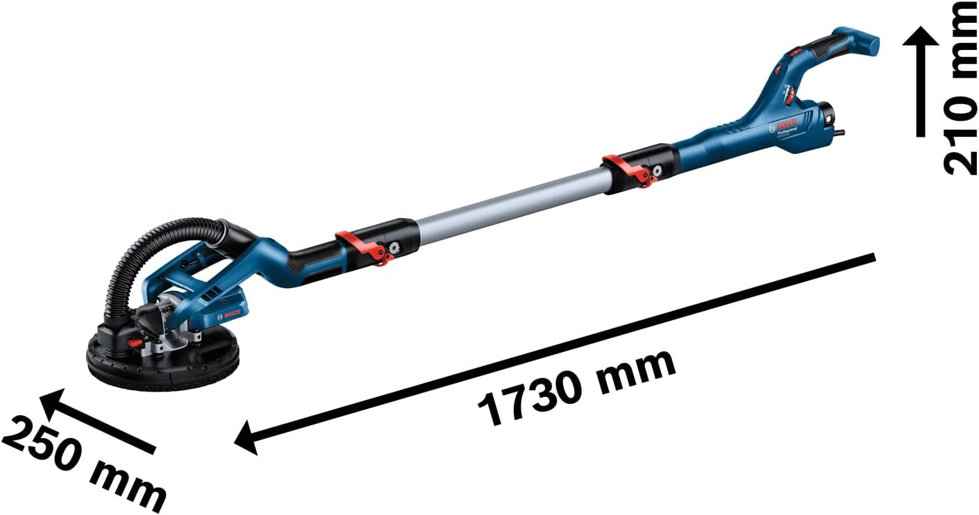 Abmessungen Bosch GTR 55-225 Abmessungen des Bosch GTR 55-225 Trockenbauschleifers